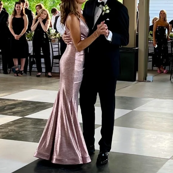 Jovani Metallic Pink Formal Dress - Picture 5 of 5